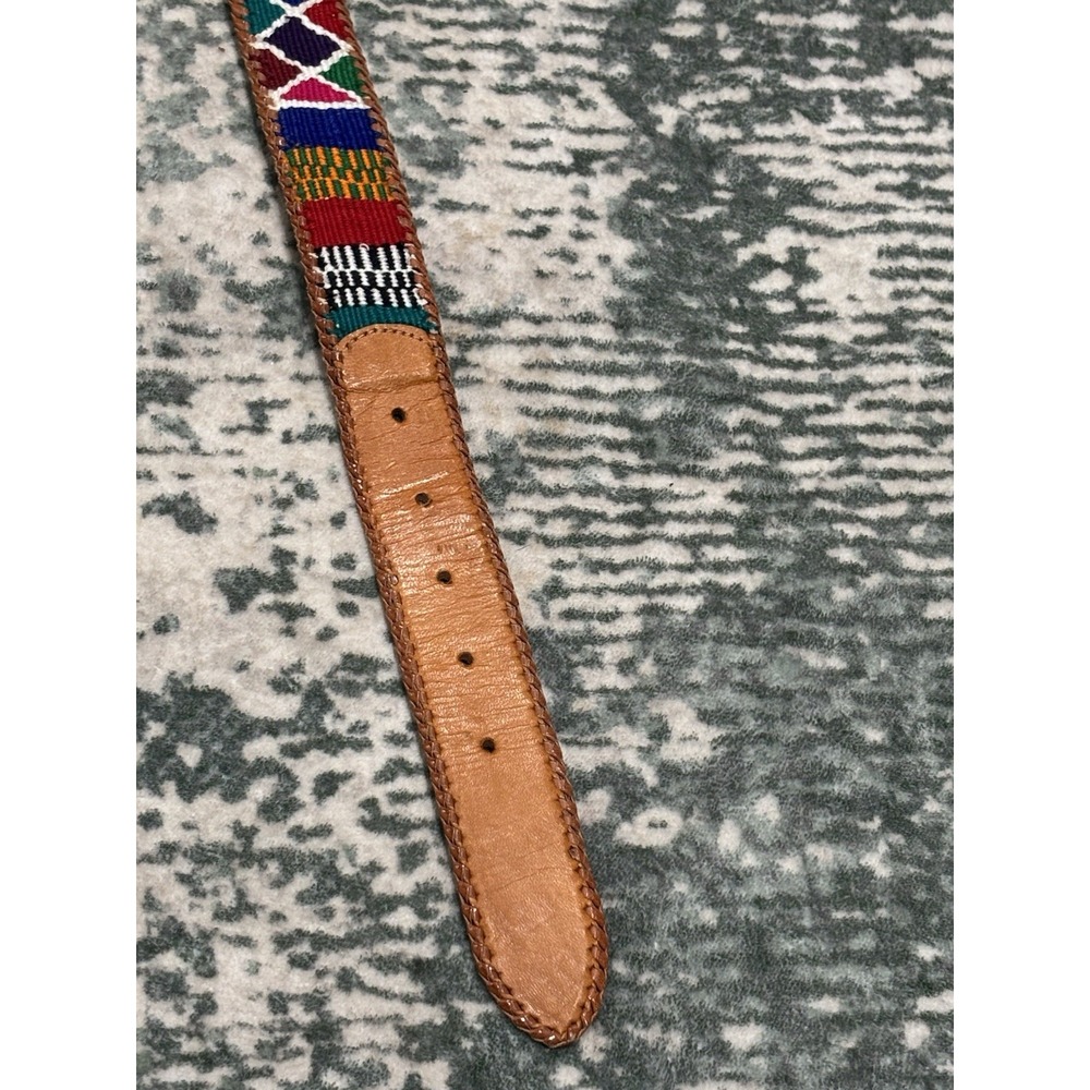 Bright Woven Quatamalian Belt Size 32 - Picture 4 of 6